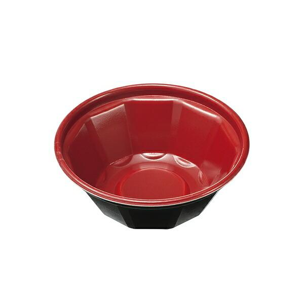 KPプラテック 耐熱PSP発砲容器 KNB-185R No. 本体 赤ブラック  600個入 シャー...