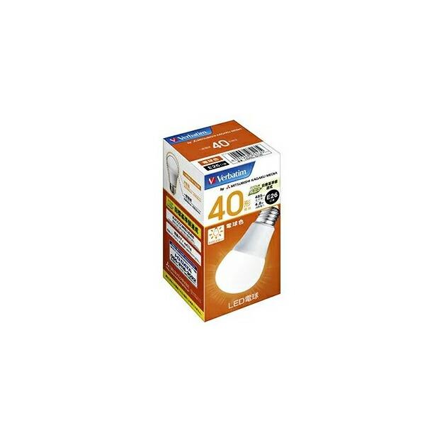 三菱ケミカルメディア Verbatim(バーベイタム) LED電球 E26 40W相当 電球色 LD...