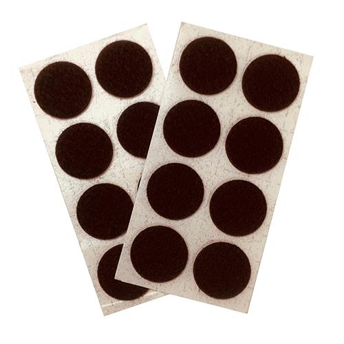◆松浦工業 ながしまや 粘着付きフェルト（キズ、不快音防止対策） 丸21mmΦX16P ダークブラウ...