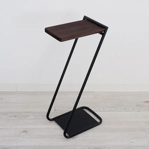 COLLEND アイアンレッグサイドテーブルHigh ダークブラウン ILST-H-DB