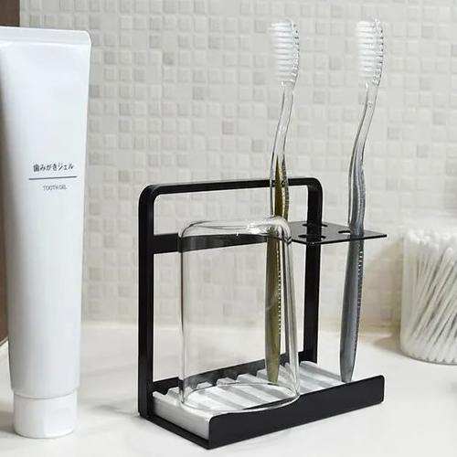 COLLEND 歯ブラシスタンド（ドライトレイ付）ブラック TS-BK