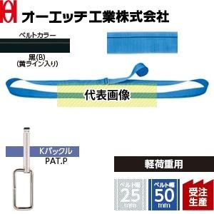 OH(オーエッチ工業) 荷締機 ラッシングベルト LBK50N-E50 Kバックル 端末金具：エンド...