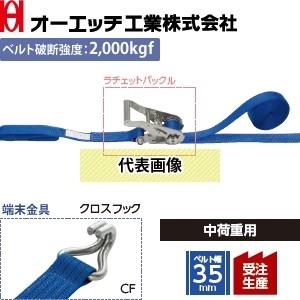 OH(オーエッチ工業) 荷締機 ラッシングベルト LSR300 CF10-40CF ステンレス製ラチ...