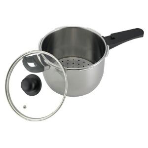 廃番 パール金属  普段使いの圧力鍋3L(ガラス蓋・目皿付) HB-5137