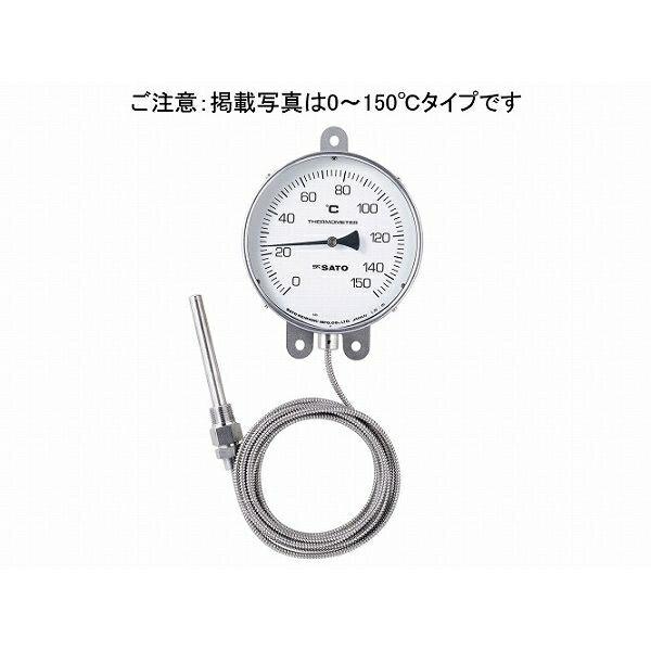 佐藤計量器 壁掛型隔測式温度計(0〜50℃, L=100mm, R(PT) 1/2)/3020-05...