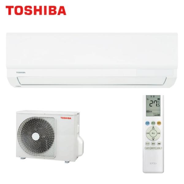 日本キャリア(東芝) 住宅用ルームエアコン 主に18畳用 (W) (室内機 (W) 室外機 RAS-...