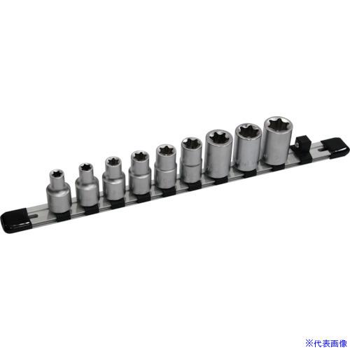 ■TONE ヘックスローブソケットセット E型トルクスソケットセット(ホルダー付) 差込角12.7m...