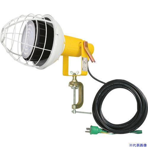 ■NICHIDO エコビックLED投光器100W 作業用 スポット 昼白色 アース付 電線5m AT...