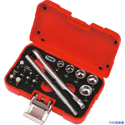 ■TONE ソケットレンチセット 差込角6.35mm 18点セット 6角 MIX21620P(205...