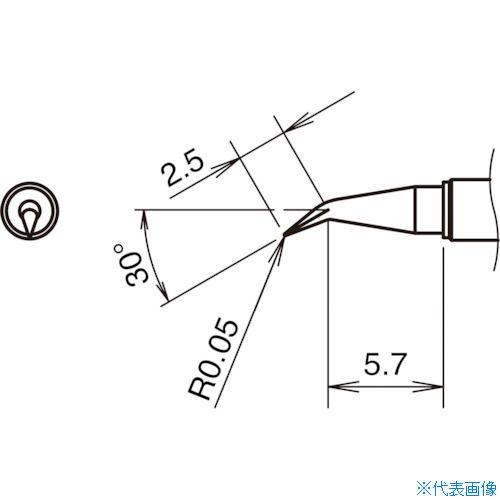 ■白光 こて先JS型 350℃ T3803JS(3156317)
