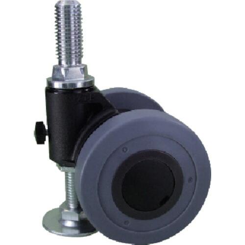 ■パーツ キャスパッド ねじ込み式双輪キャスターエラストマー車 荷重117.6 黒 CABF75UB...