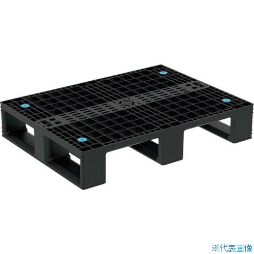 ■サンコー リサイクルプラスチックパレット 804959 D4−608 ブラック 80495900B...