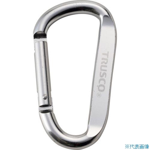 ■TRUSCO まとめ買い カラビナ 線径8mmX80mm D型 シルバー100個 TKN880SV...