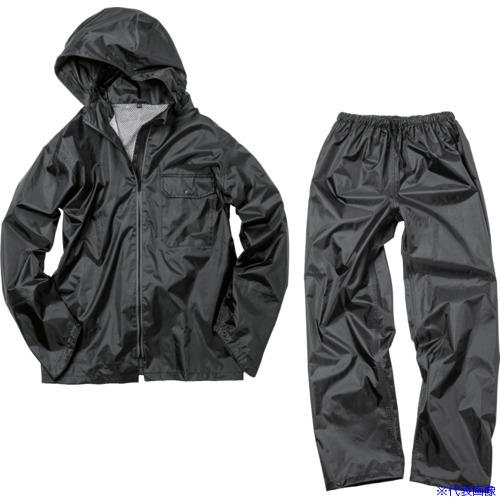 ■Makku いぶし銀レインスーツ2 ブラック L AS41002I(6965248)