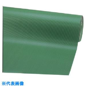 ■コンドル 床保護シート ゴム筋入長マット 幅1200mm×10m 6mm厚 緑 F25126(G)(7369603)×10[送料別途お見積り][法人限定][掲外取寄]