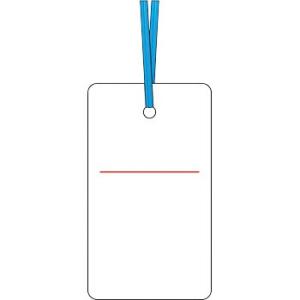 つくし工房 安全標識 30-E 『白無地』 ケーブルタグ 荷札式 両面印刷・ビニタイ付 70×40m...