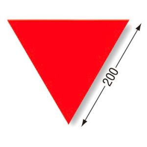 つくし工房 安全標識 76-B 消防隊進入口ステッカー 外貼り用・両面赤 一辺200mm 塩ビ反射貼