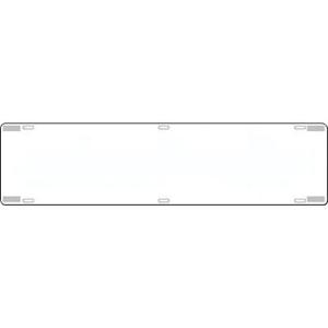 つくし工房 安全標識 483-W 『白無地』 吊り下げ標識 225×900mm SCボード(片面印刷...