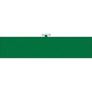 つくし工房 安全標識 700-C 『緑無地』 ヘリア製腕章 安全ピン・ヒモ付 90×390mm
