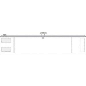 つくし工房 安全標識 769 透明ポケット付き腕章 白 マジックテープ式 ファスナー・安全ピン付 9...