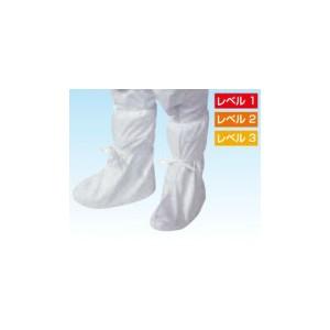 つくし工房 安全標識 3362 石綿ばく露防止対策保護具 タイベック製シューズカバー 1箱10足入(...