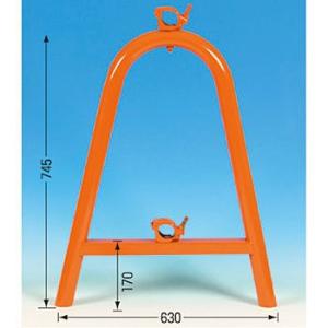 つくし工房 安全標識 5209-J Uスタンド スチール[送料別途お見積り][法人限定]