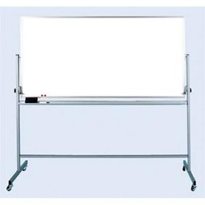 つくし工房 安全標識 B-610 脚付きホーローホワイトボード 両面回転型 900mm×1200mm...