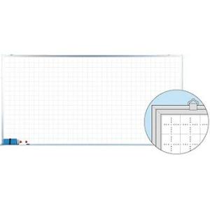 つくし工房 安全標識 B-780 暗線方眼入りホーローホワイトボード 900mm×1800mm ホー...
