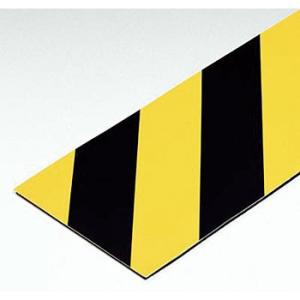 つくし工房 安全標識 C-14S フリークッション 1000×100mm 黄/黒(無反射)/裏面粘着...