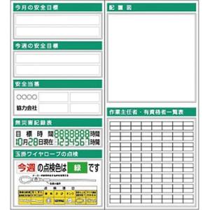 つくし工房 安全標識 KG-711 フラット掲示板 大タイトル無し 2点タイプ KG751+KG76...