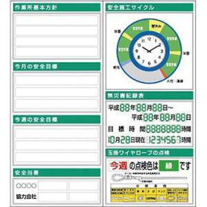 つくし工房 安全標識 KG-712A フラット掲示板 大タイトル無し 2点タイプ KG752+KG7...