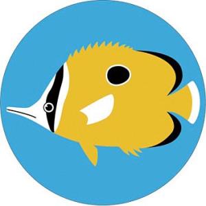 つくし工房 安全標識 KS-11 『さかな/丸型』 たのし〜る(ブルーベイシリーズ) φ300 つく...