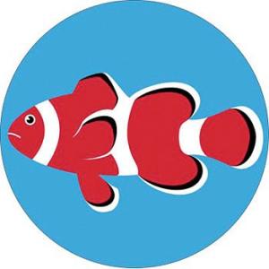 つくし工房 安全標識 KS-12 『さかな/丸型』 たのし〜る(ブルーベイシリーズ) φ300 つく...