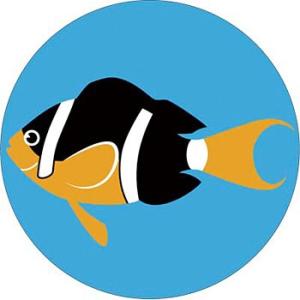 つくし工房 安全標識 KS-13 『さかな/丸型』 たのし〜る(ブルーベイシリーズ) φ300 つく...