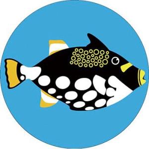 つくし工房 安全標識 KS-15 『さかな/丸型』 たのし〜る(ブルーベイシリーズ) φ300 つく...