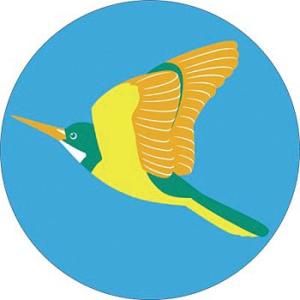 つくし工房 安全標識 KS-17 『とり/丸型』 たのし〜る(ブルーベイシリーズ) φ300 つくシ...