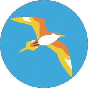 つくし工房 安全標識 KS-19 『とり/丸型』 たのし〜る(ブルーベイシリーズ) φ300 つくシ...