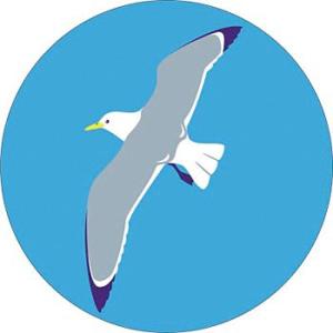 つくし工房 安全標識 KS-20 『とり/丸型』 たのし〜る(ブルーベイシリーズ) φ300 つくシ...