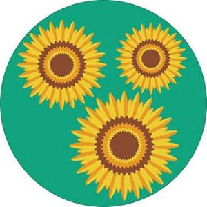 つくし工房 安全標識 KS-123 『はな/丸型』 たのし〜る(グリーンフィールドシリーズ) φ30...