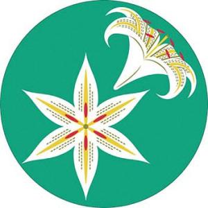 つくし工房 安全標識 KS-124 『はな/丸型』 たのし〜る(グリーンフィールドシリーズ) φ30...