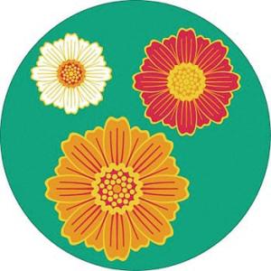 つくし工房 安全標識 KS-125 『はな/丸型』 たのし〜る(グリーンフィールドシリーズ) φ30...