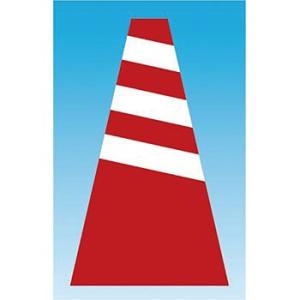 つくし工房 安全標識 SN-4 『反射ストライプ』 カラーコーンカバー 赤地 H700mm 半透明軟...