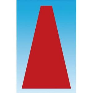 つくし工房 安全標識 SN-5 『無地』 カラーコーンカバー 赤地 H700mm 半透明軟質塩ビ
