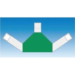 つくし工房 安全標識 TY-202GM 『無地』 資格者表示ゼッケン グリーン/背面用