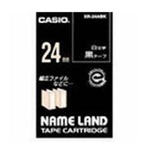 カシオ(CASIO）  ネ-ムランドテープ 24MM 白文字 黒 XR-24ABK