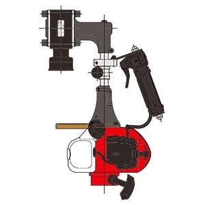 山田機械工業 ビーバービッグハンマー 杭打機(くい打ち) RP-042S(ガイドパイプ・アンビル Φ65付) 強力タイプ杭打機