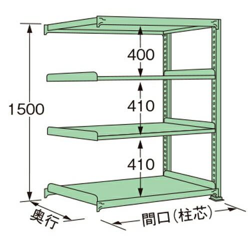 扶桑金属工業 中量ラック ME1518S04R 単連:連結タイプ 棚：4段(天板含む) [法人限定]...