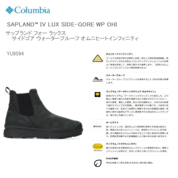 20％OFF　コロンビア スノーブーツ COLUMBIA YU9594 サップランド 4 ラックス ...