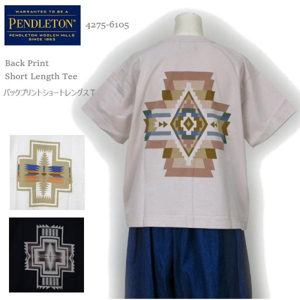 ペンドルトン tシャツ レディース PENDLETON 4275-6105 バックプリント ショート...