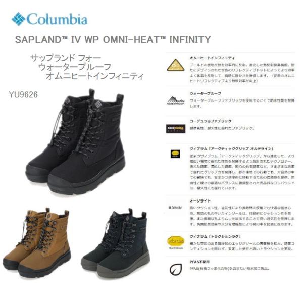 20% OFFコロンビア スノーブーツ  COLUMBIA YU9626 Sapland 4 Wat...
